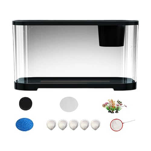 Small Fish Tank, Aquatic Starter Kit with Accessories, Compact Desktop Aquarium for Guppy, Betta, Jellyfish, Shrimp, Ideal Room Decor for Beginners, Home, Office, Dorm Display Use 11.81x7.87x7.48in Small Fish Tank, Aquatic Starter Kit with Accessories, Compact Desktop Aquarium for Guppy, Betta, Jellyfish, Shrimp, Ideal Room Decor for Beginners, Home, Office, Dorm Display Use 11.81x7.87x7.48in von ccuzs