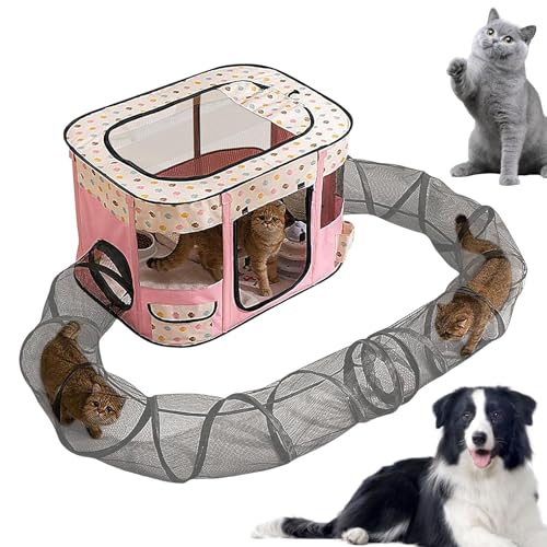 Tunnel für Katzen im Außenbereich, Spielplatz für kleine Tiere – einfache Montage Spielzeug gegen Langeweile für Innen- und Außenbereich Garten Balkon Tunnel für Katzen im Außenbereich, Spielplatz für kleine Tiere – einfache Montage Spielzeug gegen Langeweile für Innen- und Außenbereich Garten Balkon von ccuzs