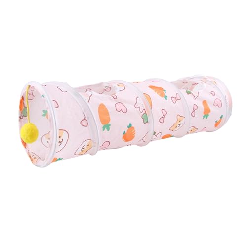 ccuzs Bunny Tunnels for Rabbits, Small Pet Exercise Tubes with Play Ball, Foldable Activity Toy for Dwarf Rabbits, Hamster, Kitten, Hedgehog, and Small Animals von ccuzs