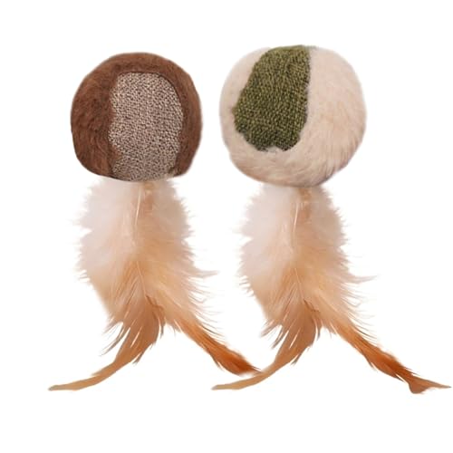 ccuzs Catnip Toys Cats, Colorful Feather Cat Balls, Interactive Kitten Chew Toy with Feather and Catnip Filling Design for Kittens, Adults, or Seniors, 1 Piece ccuzs Catnip Toys Cats, Colorful Feather Cat Balls, Interactive Kitten Chew Toy with Feather and Catnip Filling Design for Kittens, Adults, or Seniors, 1 Piece von ccuzs