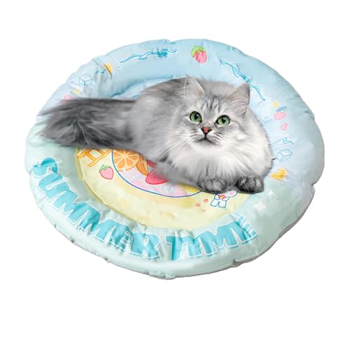 ccuzs Dog Cooling Mat, Breathable Cat Sleeping Pad, Cute Cartoon Gel Cushion, Portable Pet Cooling Bed (16.93 inches), for Indoor & Outdoor Use, Ideal for Dogs & Cats von ccuzs