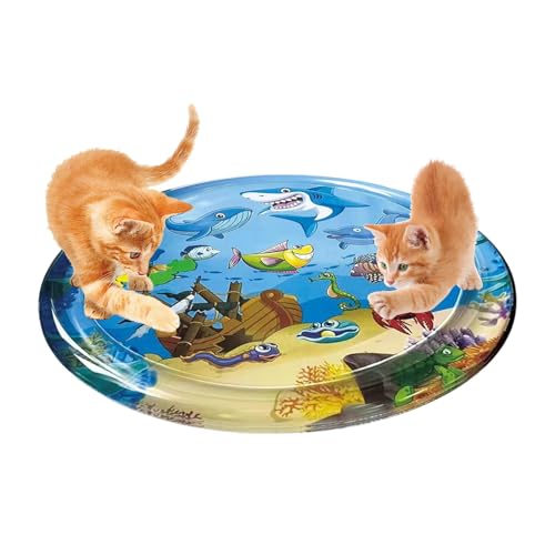 ccuzs Dog Water Mat, Interactive Pet Splash Pad, Portable Summer Cooling Toy for Cats, Kittens, Puppies, Non-Slip Outdoor Activity Mat for Backyard Fun, 25.59x25.59 Inches ccuzs Dog Water Mat, Interactive Pet Splash Pad, Portable Summer Cooling Toy for Cats, Kittens, Puppies, Non-Slip Outdoor Activity Mat for Backyard Fun, 25.59x25.59 Inches von ccuzs