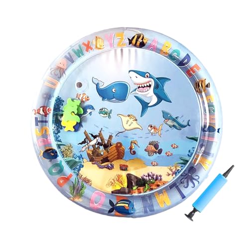 ccuzs Dog Water Mat, Thickened Splash Play Pad, Interactive Sensory Waterbed with Floating Fish, Sturdy Leak Proof Cooling Mat for Outdoor Indoor Pet Activity Playtime ccuzs Dog Water Mat, Thickened Splash Play Pad, Interactive Sensory Waterbed with Floating Fish, Sturdy Leak Proof Cooling Mat for Outdoor Indoor Pet Activity Playtime von ccuzs