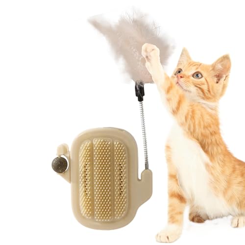 ccuzs Interactive Catnip Toys for Cats, Wall-Mounted Cat Groomer Brush with Catnip Treats, Chewable Edible Ball and Massage Set for Shedding and Cleaning, Teaser Stick for Indoor Cat and Relaxation ccuzs Interactive Catnip Toys for Cats, Wall-Mounted Cat Groomer Brush with Catnip Treats, Chewable Edible Ball and Massage Set for Shedding and Cleaning, Teaser Stick for Indoor Cat and Relaxation von ccuzs