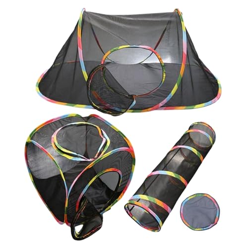 ccuzs Portable Cat Tunnel Mesh, Foldable Dog Playground, Compact Pet Tent, Interactive Puppy Cage Easy Setup for Indoor and Outdoor Play, 13.78x12.99x1.18 Inches von ccuzs