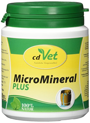 cdVet Naturprodukte MicroMineral plus Hund & Katze 150 g - extra Zink und Selen - Vitamin, Mineralstoff- und Spurenelementgeber - Magensäurebinder - Schadstoffebinder - Magen-Darm Regulation - von cdVet Naturprodukte