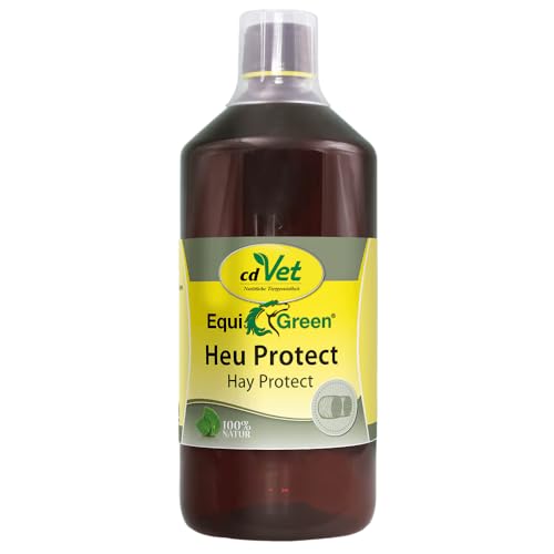 EquiGreen Heu Protect 1 L | Ergänzungsfuttermittel für Pferde - Spray für EIN pilzfeindliches Heu - von cdVet