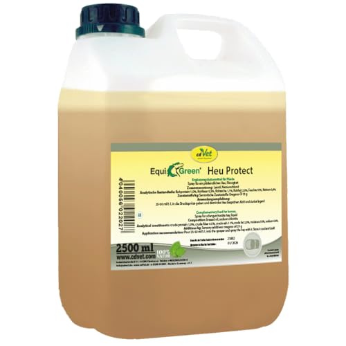 EquiGreen Heu Protect 2,5 L | Ergänzungsfuttermittel für Pferde - Spray für EIN pilzfeindliches Heu - von cdVet
