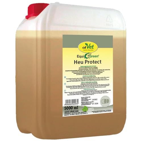 EquiGreen Heu Protect 5 L | Ergänzungsfuttermittel für Pferde - Spray für EIN pilzfeindliches Heu - von cdVet