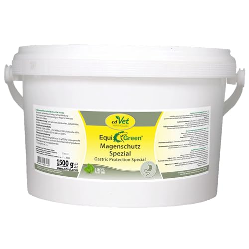 EquiGreen Magenschutz Spezial 1,5 kg | Ergänzungsfuttermittel für Pferde - Säurepuffer, Schleimhautschutz und Toxinbindung - fütterungsbedingte Unterstützung zur Regeneration des Magen-Darm-Traktes EquiGreen Magenschutz Spezial 1,5 kg | Ergänzungsfuttermittel für Pferde - Säurepuffer, Schleimhautschutz und Toxinbindung - fütterungsbedingte Unterstützung zur Regeneration des Magen-Darm-Traktes von cdVet