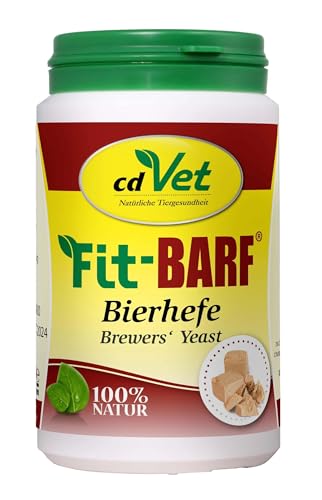 Fit-Barf Bierhefe für Hunde & Katzen 200 g | Bierhefe-Pulver für Hunde und Katzen - Natürliche Vitamin-B-Quelle zur Barf-Ergänzung von cdVet