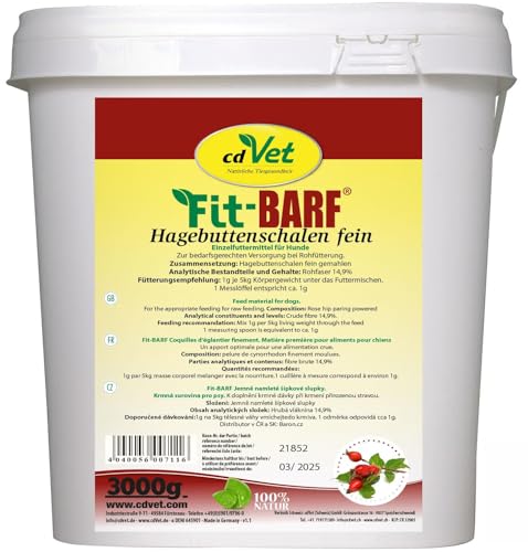 Fit-Barf Hagebuttenschalen fein für Hunde 3 kg von cdVet