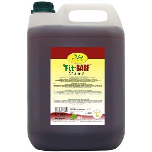 Fit-Barf Öl 3-6-9 5 l | für Hunde und Katzen zur optimalen Versorgung mit essentiellen Fettsäuren Fit-Barf Öl 3-6-9 5 l | für Hunde und Katzen zur optimalen Versorgung mit essentiellen Fettsäuren von cdVet