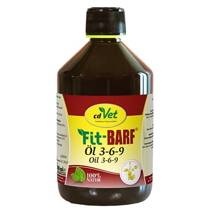 Fit-Barf Öl 3-6-9 500 ml | für Hunde und Katzen zur optimalen Versorgung mit essentiellen Fettsäuren von cdVet