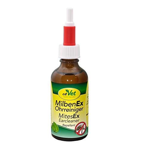 MilbenEx Ohrreiniger 50 ml -schnelle WIRKSAMKEIT- Gegen Ohrmilben- gute Hautverträglichkeit - einfache Handhabung von cdVet