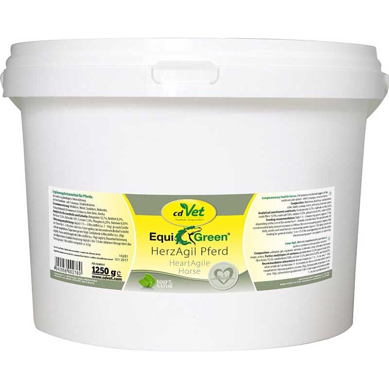 cdVet EquiGreen HerzAgil Pferd - 1250 g (MHD 07/2025) (47,99 € pro 1 kg) von cdVet