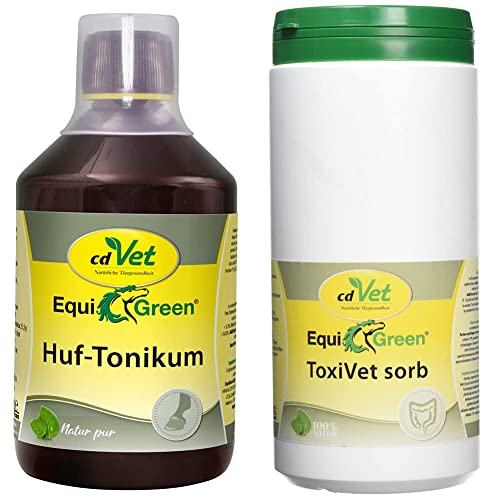 cdVet EquiGreen Huftonikum, 500 ml & EquiGreen ToxiVet Sorb, 900 g von cdVet
