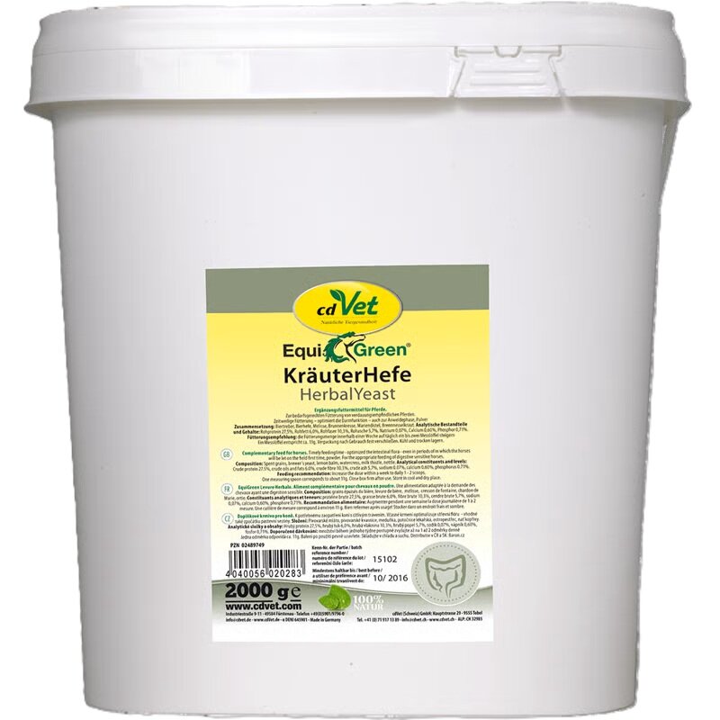 cdVet EquiGreen Kräuterhefe - 2 kg (17,74 € pro 1 kg) von cdVet