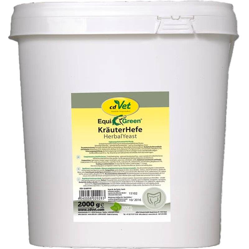 cdVet EquiGreen Kräuterhefe - 2 kg (17,74 € pro 1 kg) von cdVet