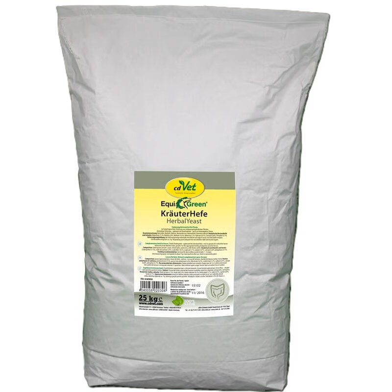 cdVet EquiGreen Kräuterhefe - 25 kg (13,26 € pro 1 kg) von cdVet