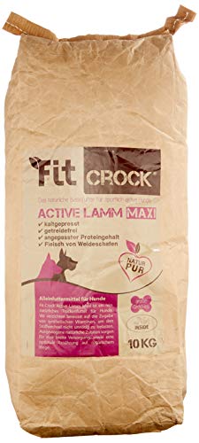 cdVet Fit-Crock Hundefutter trocken Active Lamm Maxi 10 kg, getreidefrei von cdVet