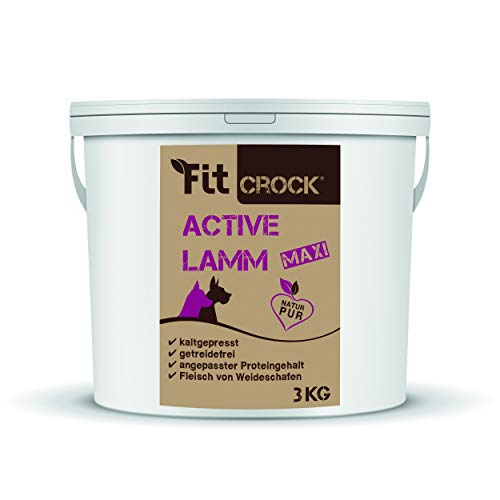cdVet Fit-Crock Hundefutter trocken Active Lamm Maxi 3 kg, getreidefrei von cdVet