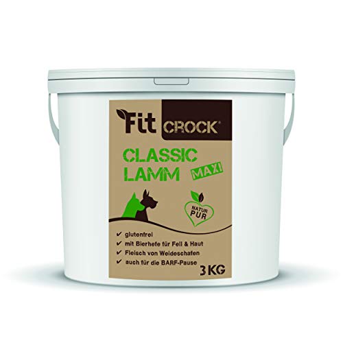 cdVet Fit-Crock Hundefutter trocken Classic Lamm Maxi 3 kg, glutenfrei von cdVet