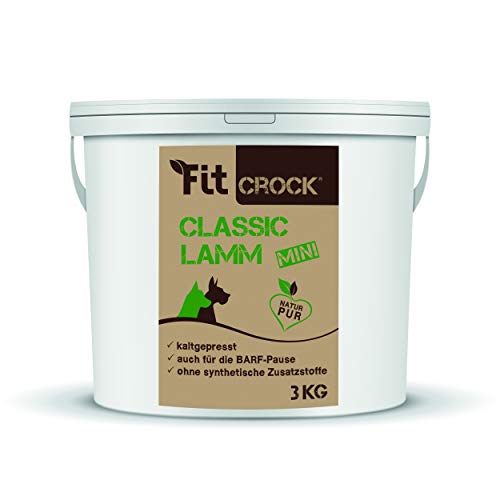 cdVet Fit-Crock Hundefutter trocken Classic Lamm Mini 3 kg, getreidefrei von cdVet