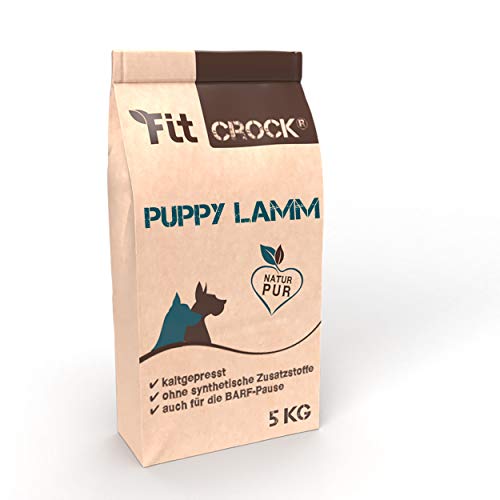cdVet Fit-Crock Hundefutter trocken Puppy Lamm 5 kg, getreidefrei von cdVet