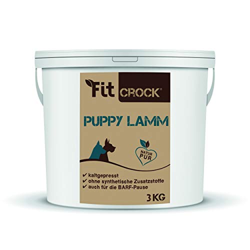 cdVet Fit-Crock Hundefutter trocken Puppy Lamm 3 kg, getreidefrei von cdVet