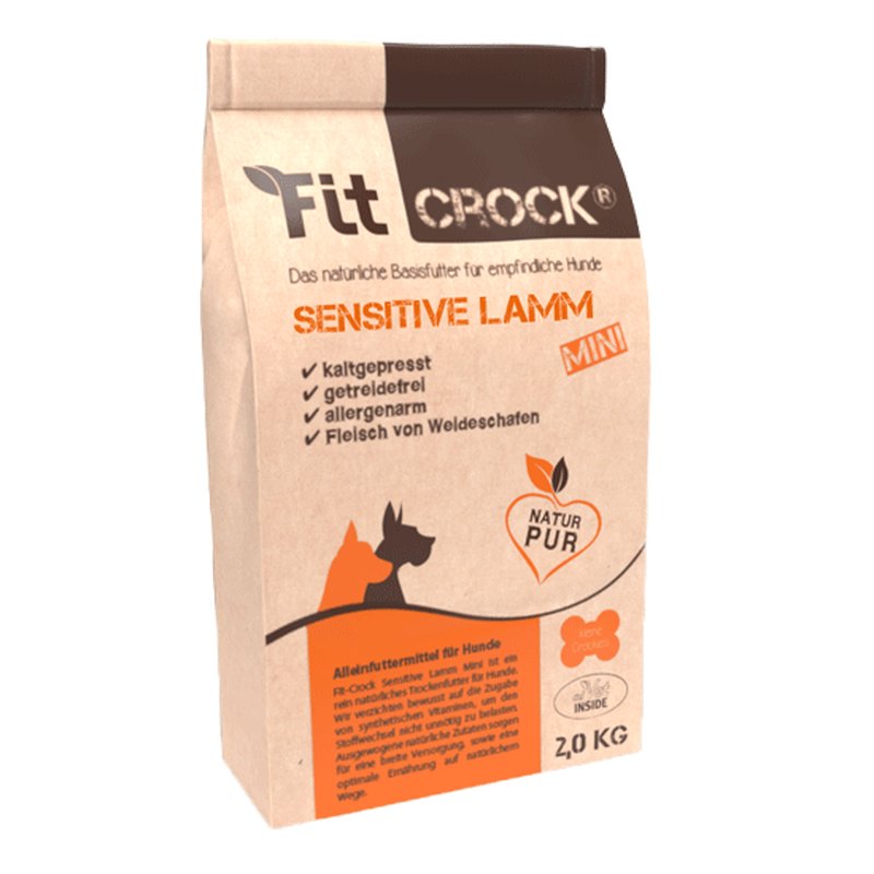 cdVet Fit-Crock Sensitive Lamm Mini - 2 kg (9,25 € pro 1 kg) von cdVet