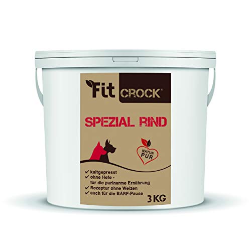 cdVet Fit-Crock Hundefutter trocken Spezial Rind Mini 3 kg, purinarm & getreidefrei von cdVet
