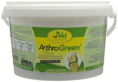 cdVet ArthroGreen Classic 2000g - Nahrungsergänzung zur Unterstützung der Gelenke für Hund und für Katze durch Vitamine und Mineralien von cdVet