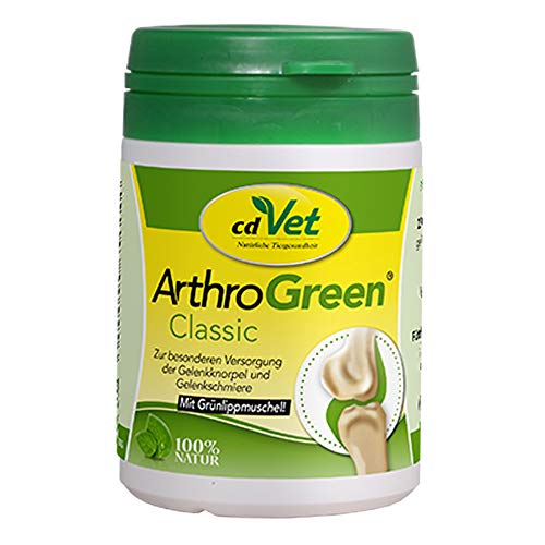 cdVet ArthroGreen Classic 25g - Nahrungsergänzung zur Unterstützung der Gelenke für Hund und für Katze durch Vitamine und Mineralien von ArthroGreen