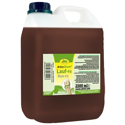 cdVet Naturprodukte ArthroGreen Lauf-Fit 2,5l - natürliche und effektive Nahrungsergänzung zur Unterstützung der Gelenke für Pferd, Hund und Katze mit Kräutern von cdVet