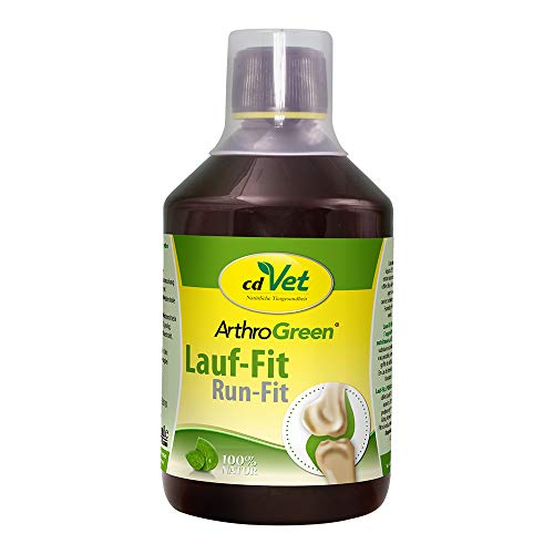 cdVet Naturprodukte ArthroGreen Lauf-Fit 500ml - Nahrungsergänzung zur Unterstützung der Gelenke für Pferd, Hund und Katze mit Kräutern von cdVet