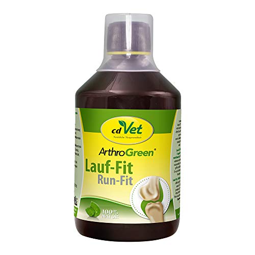 cdVet Naturprodukte ArthroGreen Lauf-Fit 500ml - Nahrungsergänzung zur Unterstützung der Gelenke für Pferd, Hund und Katze mit Kräutern von cdVet