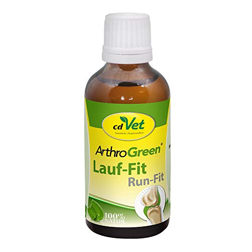cdVet Naturprodukte ArthroGreen Lauf-Fit 50ml - Nahrungsergänzung zur Unterstützung der Gelenke für Pferd, Hund und Katze mit Kräutern von cdVet