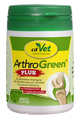 cdVet ArthroGreen Plus 25g - natürliche und effektive Nahrungsergänzung zur Unterstützung der Gelenke für Hund und für Katze durch Vitamine und Mineralien von cdVet