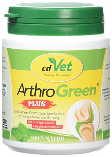 cdVet ArthroGreen Plus 75g - natürliche und effektive Nahrungsergänzung zur Unterstützung der Gelenke für Hund und für Katze durch Vitamine und Mineralien von cdVet