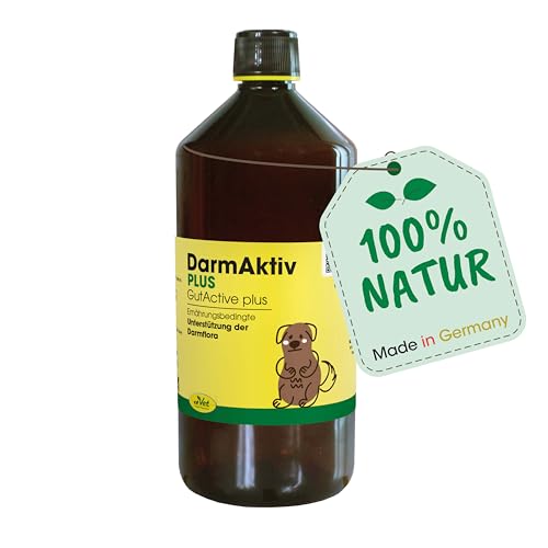 cdVet Naturprodukte DarmAktiv plus 1 Liter - Hund, Katze - Ergänzungsfuttermittel - Stärkung des Immunsytsems - Unterstützung der Darmflora - Bekämpfung von Krankheitserregern - Gesundheit - von cdVet