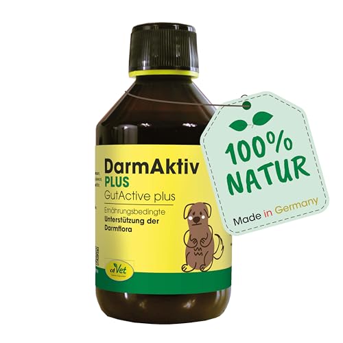 cdVet Naturprodukte DarmAktiv plus 250 ml - Hund, Katze - Ergänzungsfuttermittel - Stärkung des Immunsytsems - Unterstützung der Darmflora - Bekämpfung von Krankheitserregern - Gesundheit - von cdVet