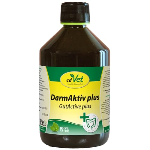 cdVet Naturprodukte DarmAktiv plus 500 ml - Hund, Katze - Ergänzungsfuttermittel - Stärkung des Immunsytsems - Unterstützung der Darmflora - Bekämpfung von Krankheitserregern - Gesundheit - von cdVet