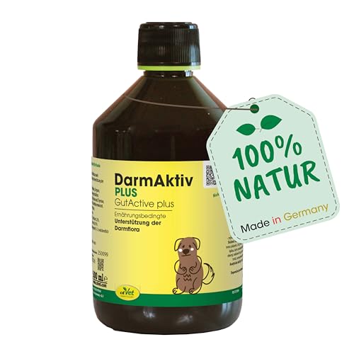 cdVet Naturprodukte DarmAktiv plus 500 ml - Hund, Katze - Ergänzungsfuttermittel - Stärkung des Immunsytsems - Unterstützung der Darmflora - Bekämpfung von Krankheitserregern - Gesundheit - von cdVet