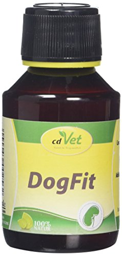 cdVet Naturprodukte DogFit 100 ml - Hund - flüssiges Ergänzungsfuttermittel - Versorgung der Entgiftungsorgane + Verdauungsorgane - Versorgung mit Vitaminen + Kräutern - optimale Kondition - von cdVet
