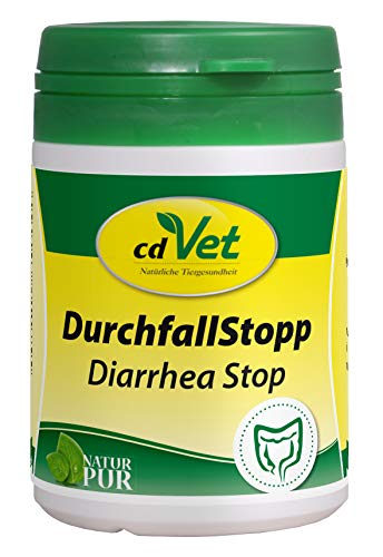 cdVet Naturprodukte DurchfallStopp 50 g - Hund, Katze - Diät-Ergänzungsfuttermittel - Resorptionsstörung im Darm - bildet Schutzbarriere - Bindung von Toxinstoffen - B-Vitamin - Gesundheit - von cdVet