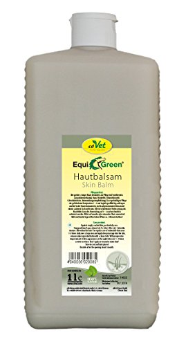 cdVet Naturprodukte EquiGreen Hautbalsam 1 Liter - Pferd - Pflegemittel - pflegt + beruhigt die Haut - Maukegefährdung - Krusten + Grindbildung - Krustenlösung - Fesselbereich - Gesundheit - von cdVet