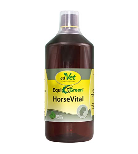 cdVet Naturprodukte EquiGreen HorseVital 1 Liter - Pferde - Leistungsfähigkeit - intakte Haut + glänzendes Fell - Verdauung - Stoffwechsel - Versorgung mit Mikronährstoffen - Entgiftungsorgane, 154 von cdVet