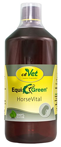 cdVet Naturprodukte EquiGreen HorseVital 1 Liter - Pferde - Leistungsfähigkeit - intakte Haut + glänzendes Fell - Verdauung - Stoffwechsel - Versorgung mit Mikronährstoffen - Entgiftungsorgane, 154 von cdVet