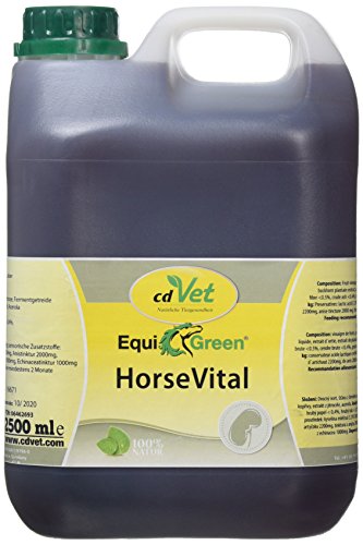cdVet Naturprodukte EquiGreen HorseVital 2,5 Liter - Pferde - Leistungsfähigkeit - intakte Haut + glänzendes Fell - Verdauung - Stoffwechsel - Versorgung mit Mikronährstoffen - Entgiftungsorgane -, 42 von cdVet